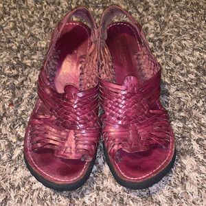 Mexican artisanal sandals leather